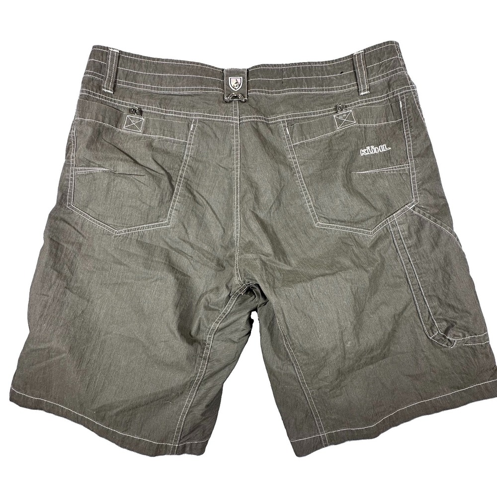Kuhl Renegade Performance Shorts Men 38 Brown Canvas Hiking Climbing Utility 11"